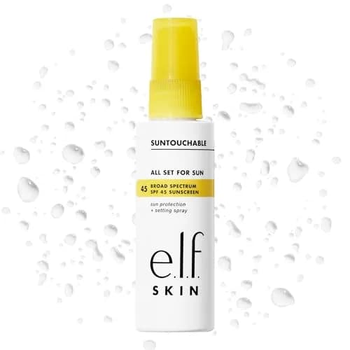 e.l.f. SKIN All Set For Sun SPF 45 Setting Spray 60ml (2 Fl Oz) | Clear Mist with Broad Spectrum UVA/UVB Protection thumbnail 1