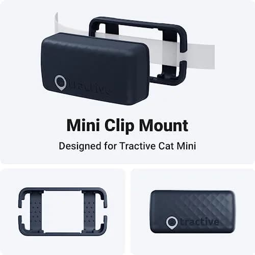 Tractive GPS Cat Mini Clip Mounting (Pack of 2, Dark Blue) | Secure Attachment for Pet Trackers thumbnail 2