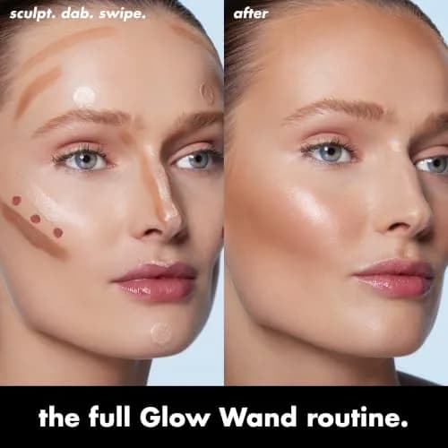 e.l.f. Halo Glow Contour Beauty Wand, Tan/Deep | Liquid Contouring with Squalane (70-120 chars) thumbnail 5