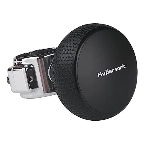 Hypersonic Large Steering Wheel Knob Spinners | Durable Suicide Knob for Car, SUV, Trucks, Tractors, Boat (Black) thumbnail 1