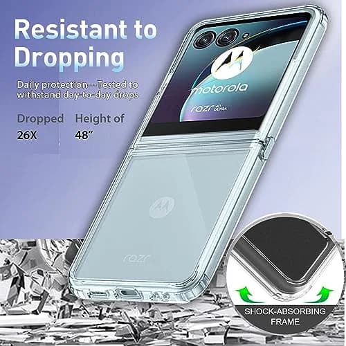 Zeking Clear Hybrid Case for Motorola Razr 40 Ultra/Razr Plus | Shockproof Bumper with Non-Yellowing Acrylic thumbnail 8