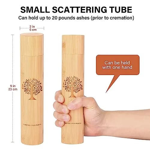 HOOMTREE Small Scattering Tubes for Human Ashes 9"x2" | Eco-Friendly Biodegradable Urns (Set of 4) thumbnail 2