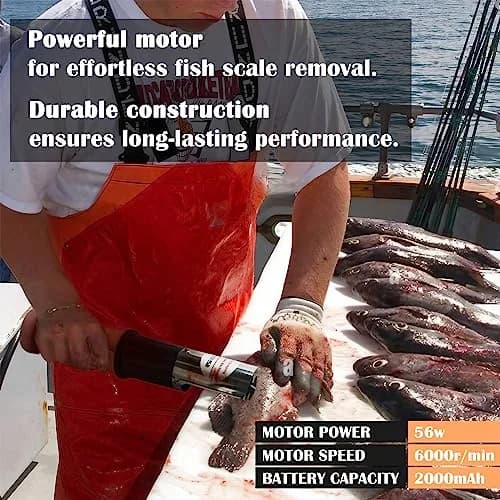 ROEDEER Fish Scaler Electric Cordless 12V | Efficient Fish Scale Removal Tool thumbnail 2