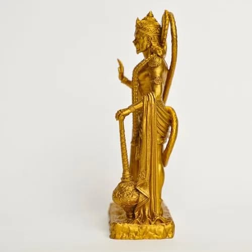 Murti hub Gold Resin Lord King of Sarangpur Hanuman Figurine 12cm (4.72in) | Authentic Indian Home Decor thumbnail 5