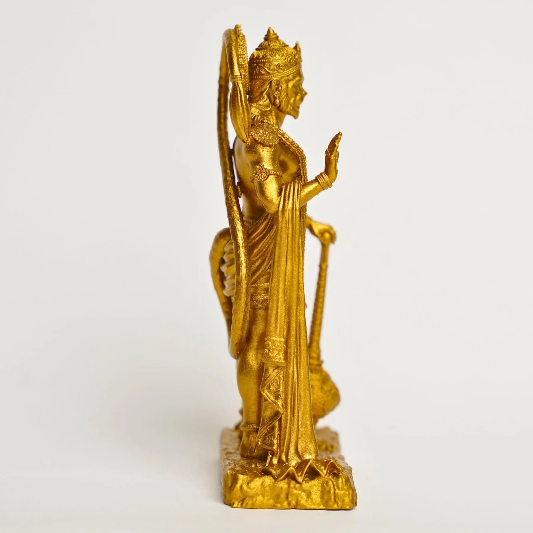 Murti hub Gold Resin Lord King of Sarangpur Hanuman Figurine 12cm (4.72in) | Authentic Indian Home Decor - view 6