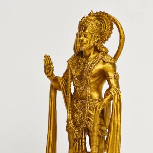 Murti hub Gold Resin Lord King of Sarangpur Hanuman Figurine 12cm (4.72in) | Authentic Indian Home Decor thumbnail 7