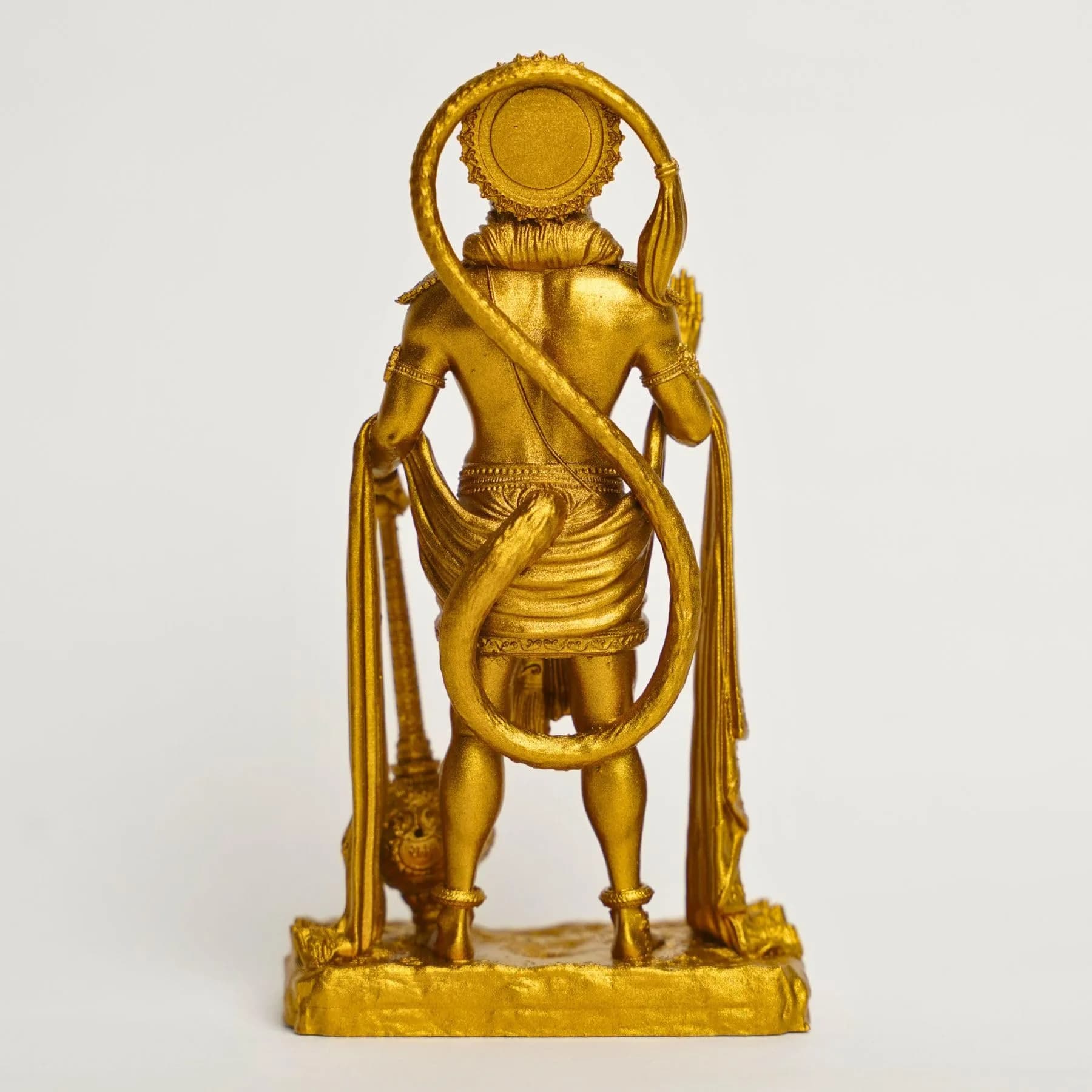 Murti hub Gold Resin Lord King of Sarangpur Hanuman Figurine 12cm (4.72in) | Authentic Indian Home Decor - view 9