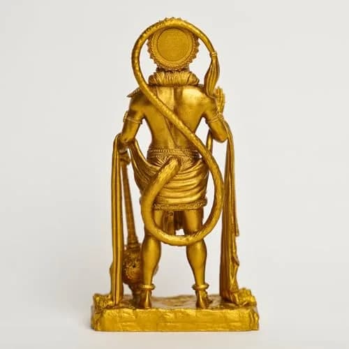 Murti hub Gold Resin Lord King of Sarangpur Hanuman Figurine 12cm (4.72in) | Authentic Indian Home Decor thumbnail 9