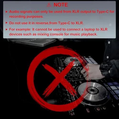 J&D USB C to XLR Microphone Audio Cable 2m (6.6 Feet) | Balanced Audio Cable for Recording thumbnail 2