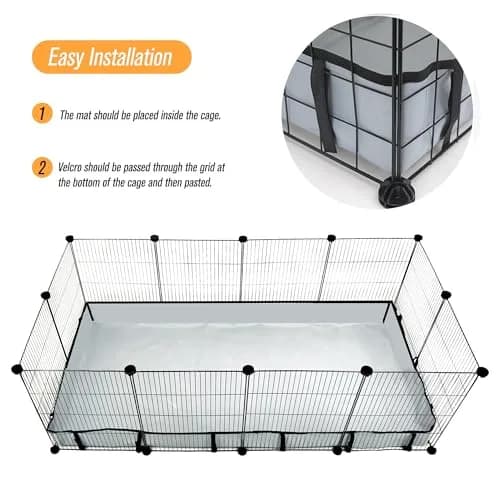 DZWLKJ Waterproof Guinea Pig Cage Liner 71cm x 142cm (28"x56") | Washable Base for Rabbits, Chinchillas, Hedgehogs, Ferrets thumbnail 3