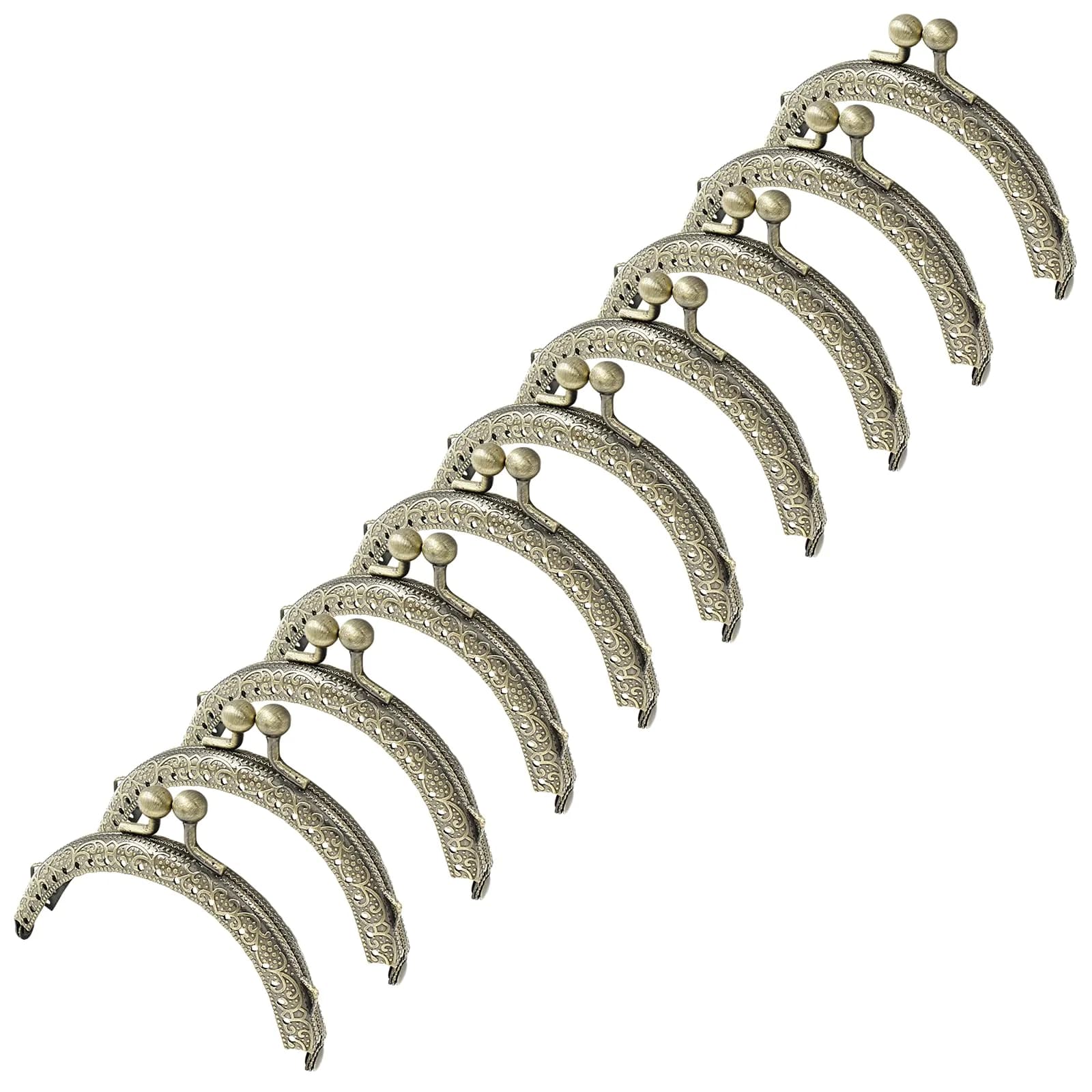 Piutouyar Metal Purse Frame 8.5cm | Retro Silver Art Supplies — Bronze / 8.5cm/3.3"