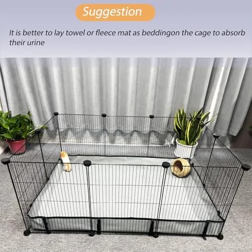 DZWLKJ Waterproof Guinea Pig Cage Liner 71cm x 107cm (28"x42") | Raised Sides Prevent Mess thumbnail 5