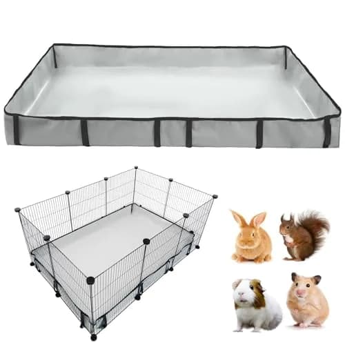 DZWLKJ Waterproof Guinea Pig Cage Liner 71cm x 107cm (28"x42") | Raised Sides Prevent Mess thumbnail 1