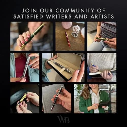 Wordsworth & Black Majesti Luxury Fountain Pen Set with Medium Nib | Brass, Black Lacquer, German Iridium Nib, 24 Ink Cartridges thumbnail 7