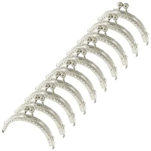 Piutouyar Metal Purse Frame 8.5cm | Retro Silver Art Supplies thumbnail 1