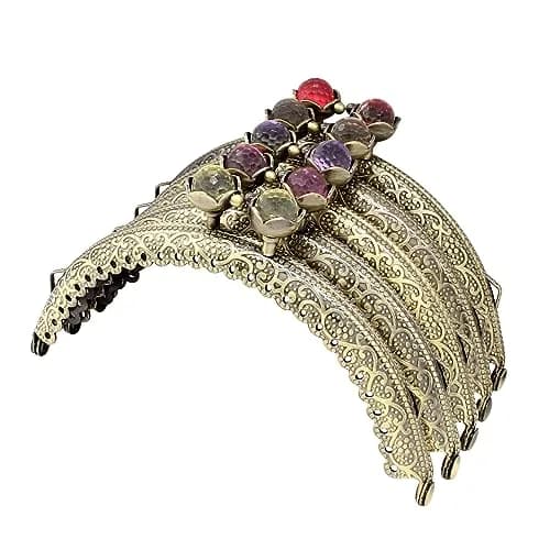 Piutouyar Metal Purse Frame 10.5cm | Retro Bead-Color, Durable Iron thumbnail 1