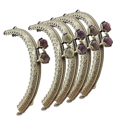 Piutouyar Metal Purse Frame 10.5cm | Retro Bead-Color, Durable Iron thumbnail 5