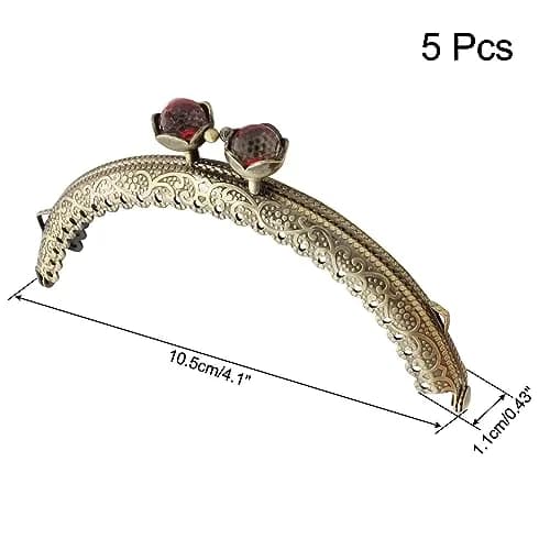 Piutouyar Metal Purse Frame 10.5cm | Retro Bead-Color, Durable Iron thumbnail 2