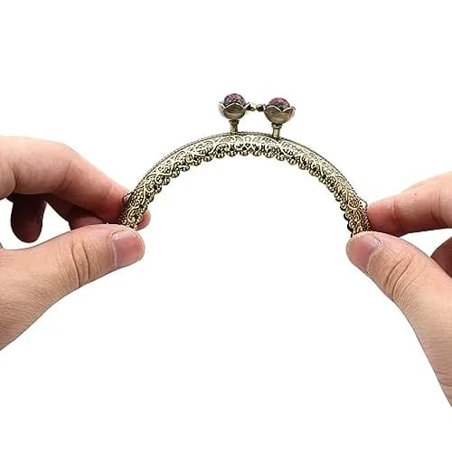 Piutouyar Metal Purse Frame 10.5cm | Retro Bead-Color, Durable Iron thumbnail 3