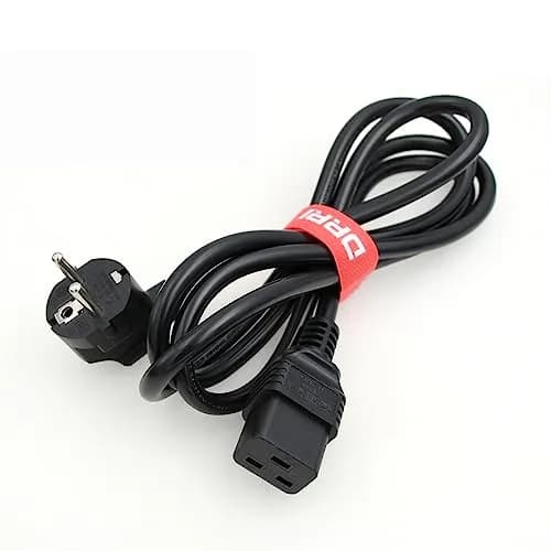 DRRI Europe Schuko CEE 7-7 Plug to IEC C19 Power Cord 1.8m (6ft) | 16A 250V Server & PDU Extension Cable thumbnail 2