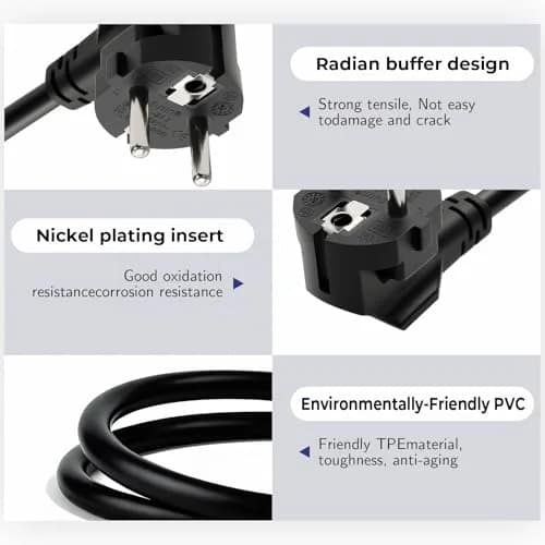 DRRI Europe Schuko CEE 7-7 Plug to IEC C19 Power Cord 1.8m (6ft) | 16A 250V Server & PDU Extension Cable thumbnail 3
