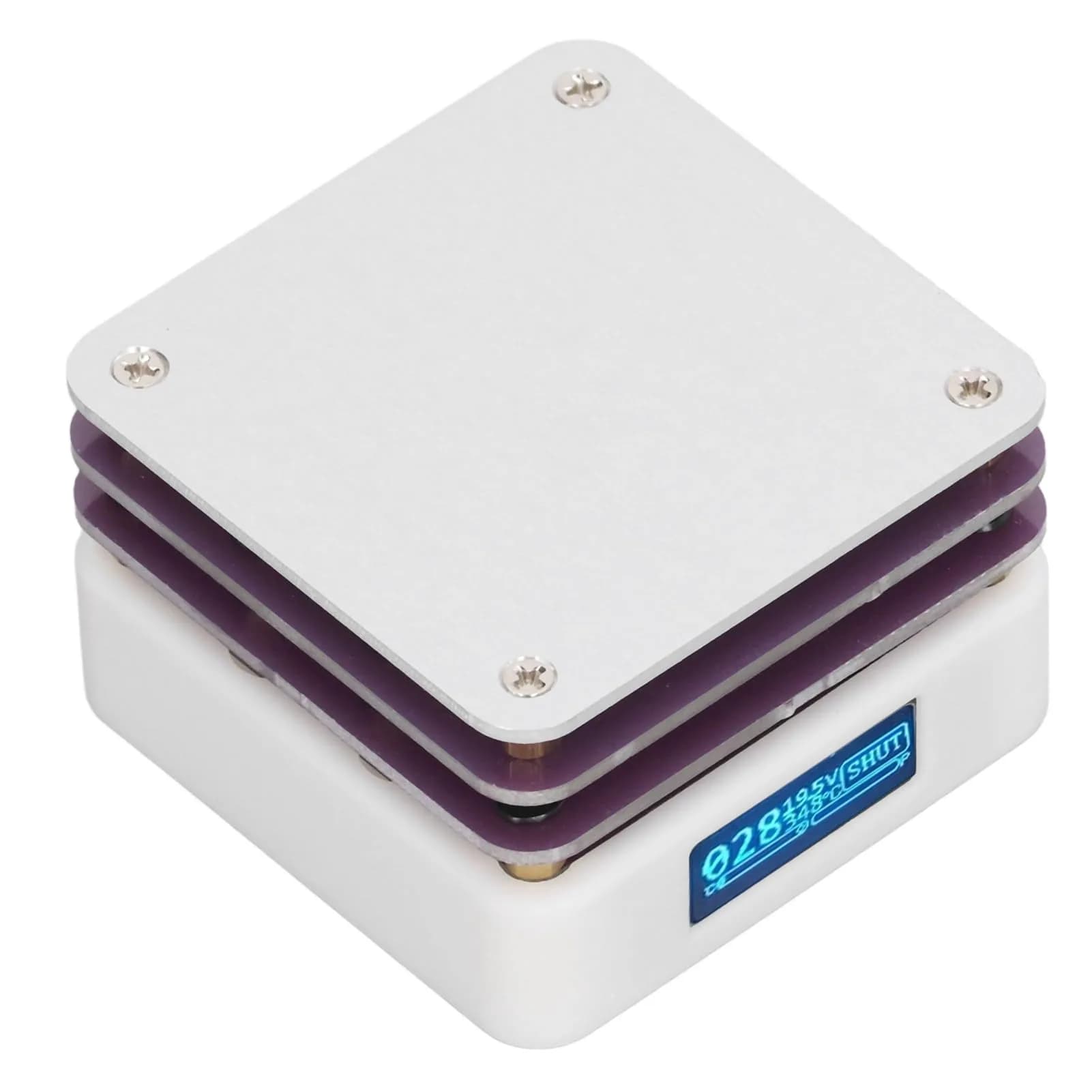 Acogedor Mini Hot Plate, 65W 20V PCB SMD Preheating Soldering Station 350℃ | OLED Display, 5.6cm x 5.6cm - main product image