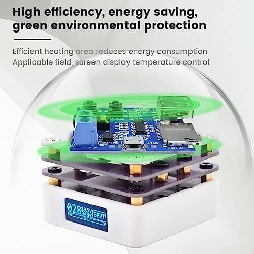 Acogedor Mini Hot Plate, 65W 20V PCB SMD Preheating Soldering Station 350℃ | OLED Display, 5.6cm x 5.6cm thumbnail 4