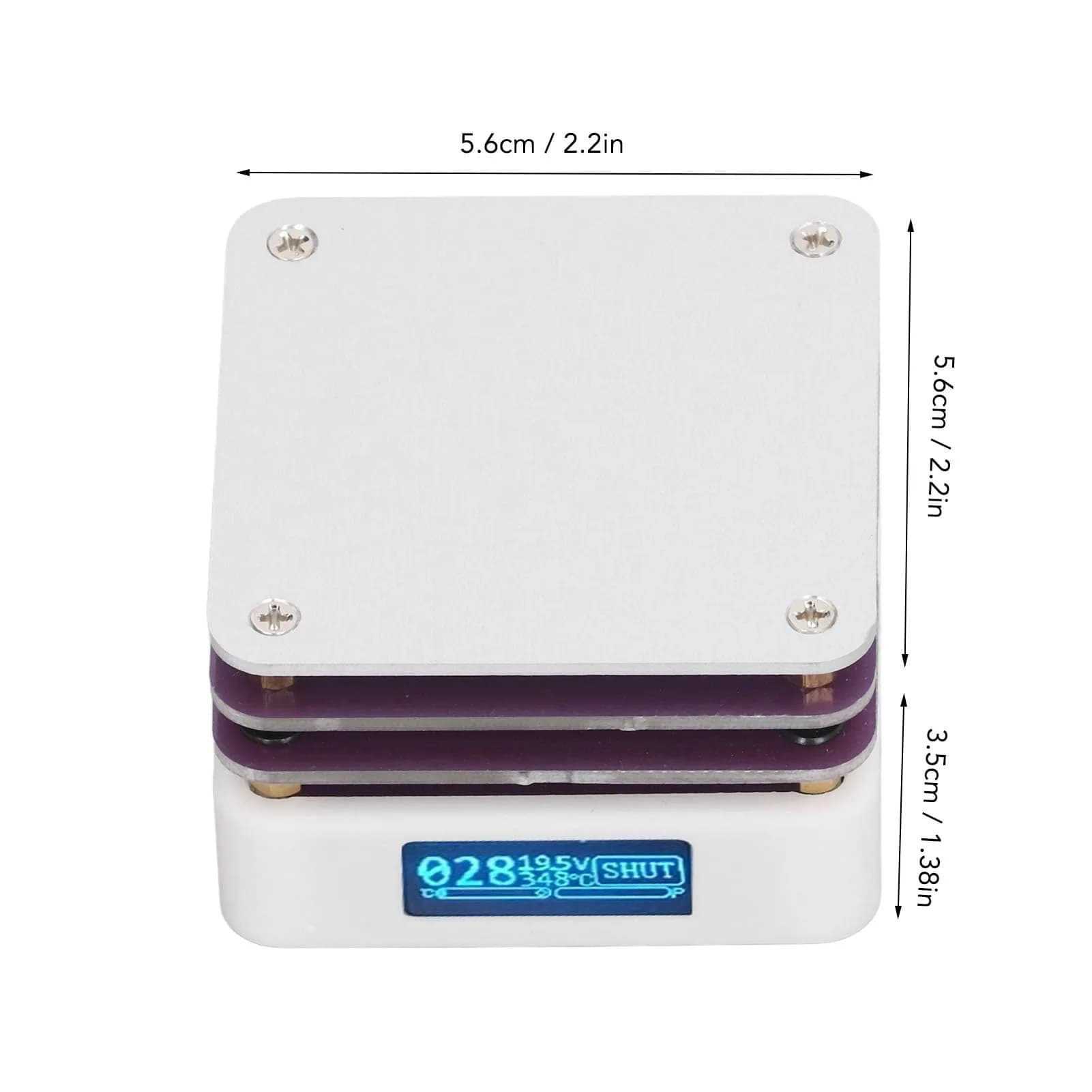Acogedor Mini Hot Plate, 65W 20V PCB SMD Preheating Soldering Station 350℃ | OLED Display, 5.6cm x 5.6cm - view 9