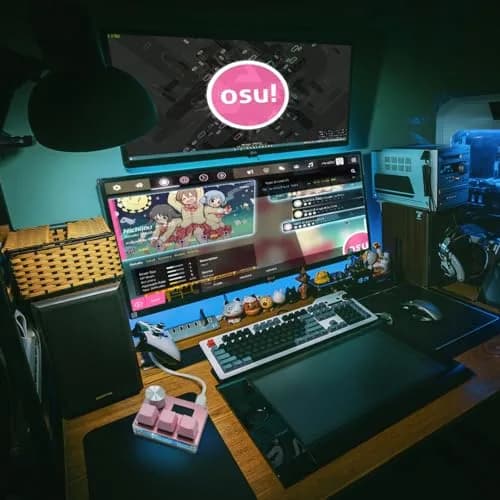 BTXETUEL SayoDevice O3C Keyboard with Knob and Screen, 3 Hall Magnetic Linear Switches, 8000Hz, Pink thumbnail 5