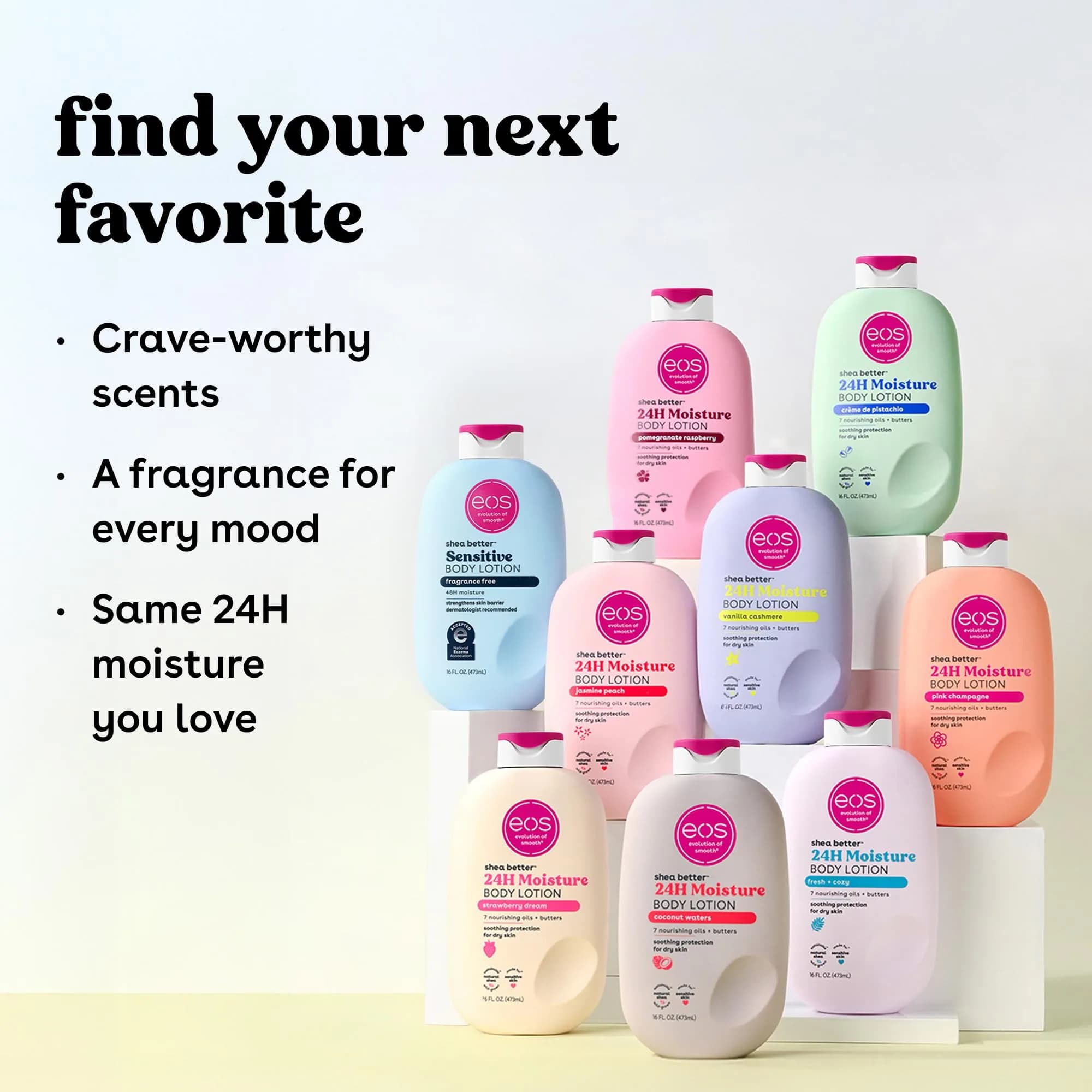 eos Shea Better Sensitive Skin Body Lotion 473ml (16 fl oz) | Fragrance-Free, 48-Hour Moisture for Dry & Eczema-Prone Skin - view 6