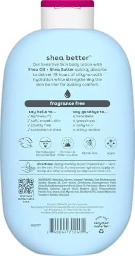 eos Shea Better Sensitive Skin Body Lotion 473ml (16 fl oz) | Fragrance-Free, 48-Hour Moisture for Dry & Eczema-Prone Skin thumbnail 7