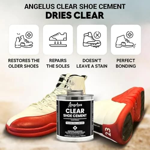 Angelus Clear Shoe Cement 946ml (32 fl oz) | Industrial Strength Sole Adhesive for Sneakers, Boots, & More thumbnail 5