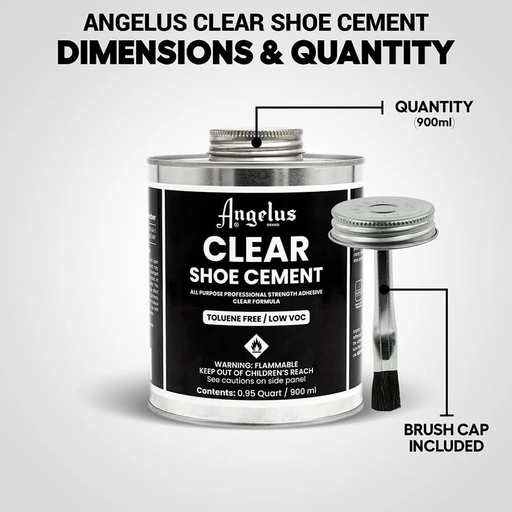 Angelus Clear Shoe Cement 946ml (32 fl oz) | Industrial Strength Sole Adhesive for Sneakers, Boots, & More - view 2