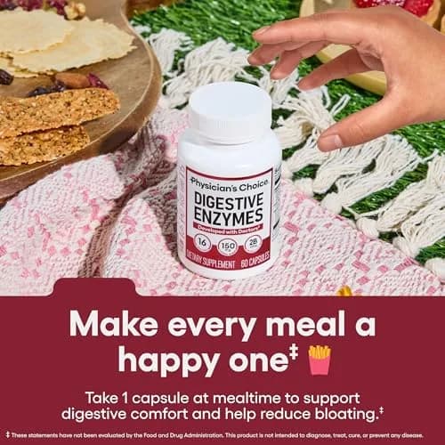 Physician's CHOICE Digestive Enzymes 180 Count (85g) | Supports Gut Health & Reduces Bloating thumbnail 2