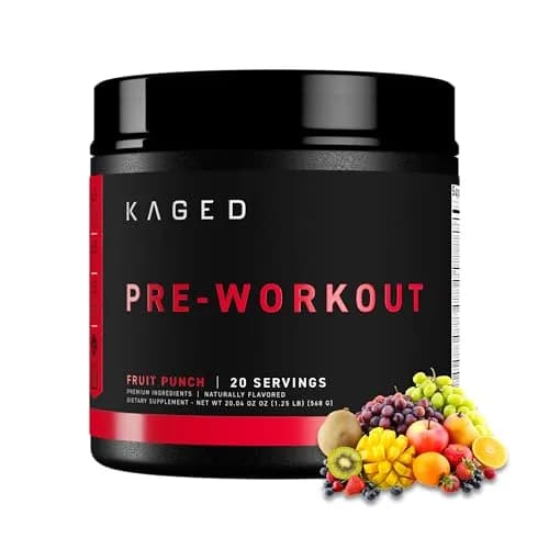 Kaged Pre Workout Powder | Fruit Punch | 20 Servings | Vegan, Gluten-Free, Non GMO thumbnail 1
