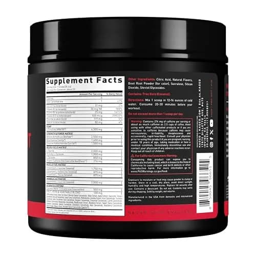 Kaged Pre Workout Powder | Fruit Punch | 20 Servings | Vegan, Gluten-Free, Non GMO thumbnail 9