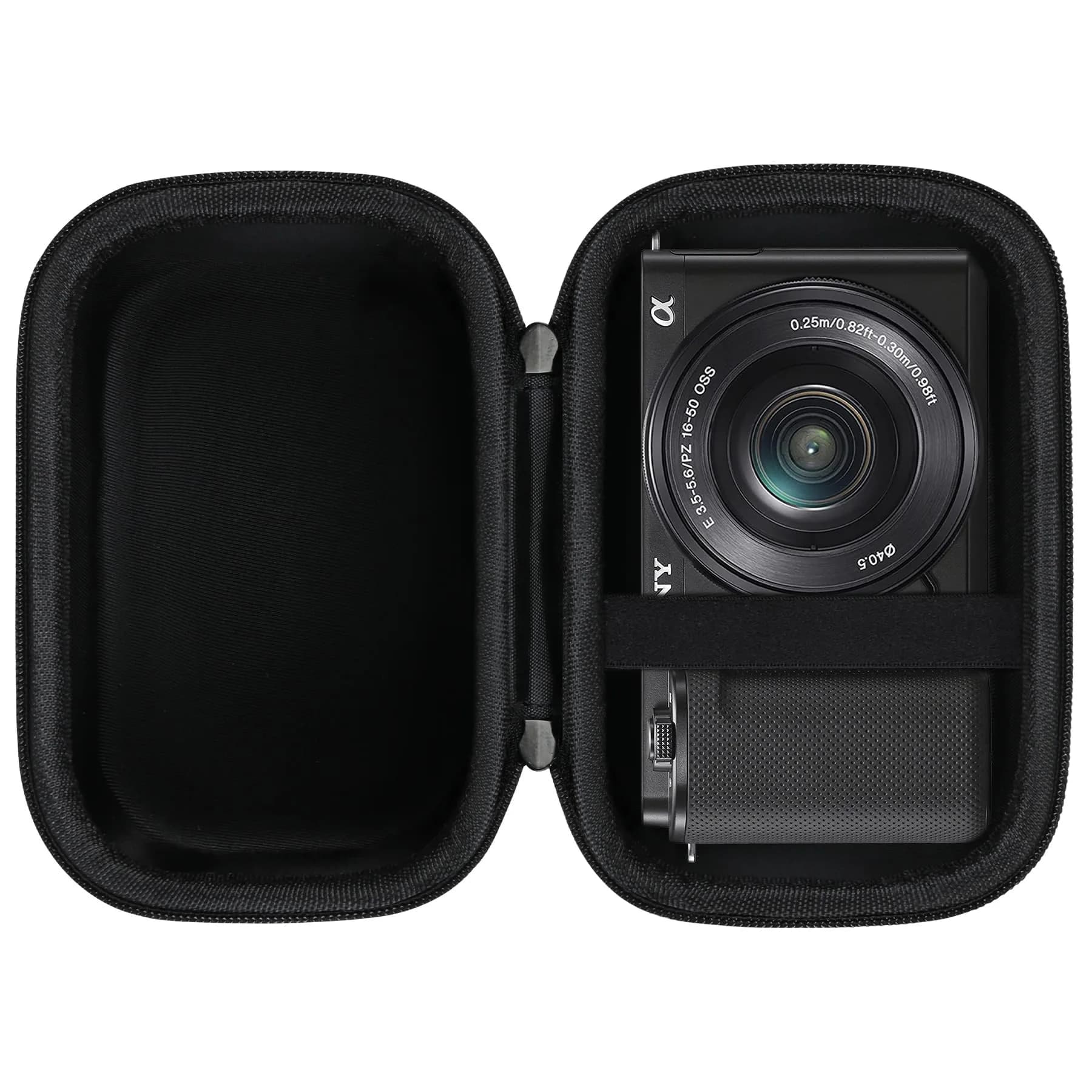 Canboc Carrying Case for Sony ZV-E10 Mirrorless Camera with 16-50mm Lens | Black Hard EVA Shell - main product image