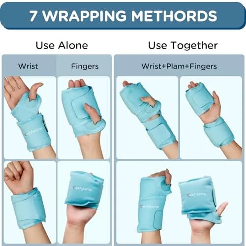 Comfytemp Wrist Ice Pack Wrap Carpal Tunnel Relief 2 Pack | Targeted Cold & Hot Therapy for Hand & Wrist Pain thumbnail 7