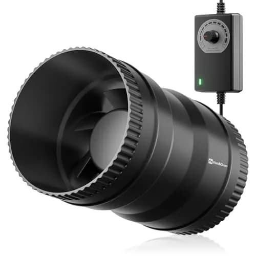 Hon&Guan 4 Inch Inline Booster Duct Fan with Speed Controller - 130 CFM | 100mm (4") Duct Size thumbnail 1