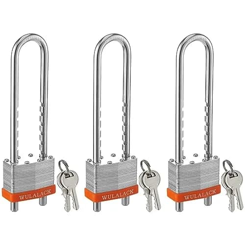 WULALACK 2 inch Laminated Steel Keyed Padlock with Adjustable Shackle | Heavy Duty Security Lock for Storage & Gates thumbnail 1
