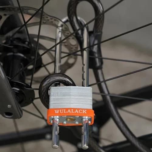 WULALACK 2 inch Laminated Steel Keyed Padlock with Adjustable Shackle | Heavy Duty Security Lock for Storage & Gates thumbnail 5