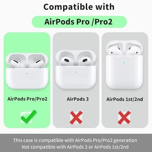 Woyinger AirPods Pro Case with Cleaner Kit | Compatible with 1st Gen, Pine Green, Silicone, Waterproof thumbnail 7