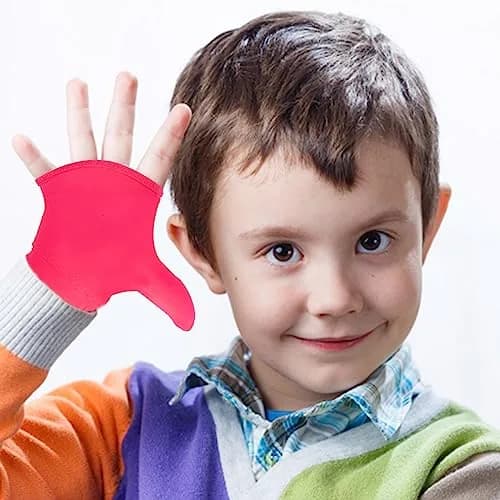 Yxmeiguo Thumb Guard Kids Anti-Sucking Glove 2 Pairs Pink | Stops Finger Biting thumbnail 4