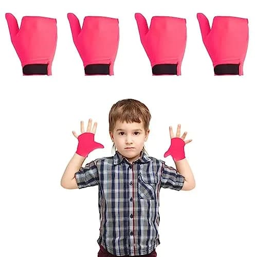 Yxmeiguo Thumb Guard Kids Anti-Sucking Glove 2 Pairs Pink | Stops Finger Biting thumbnail 1