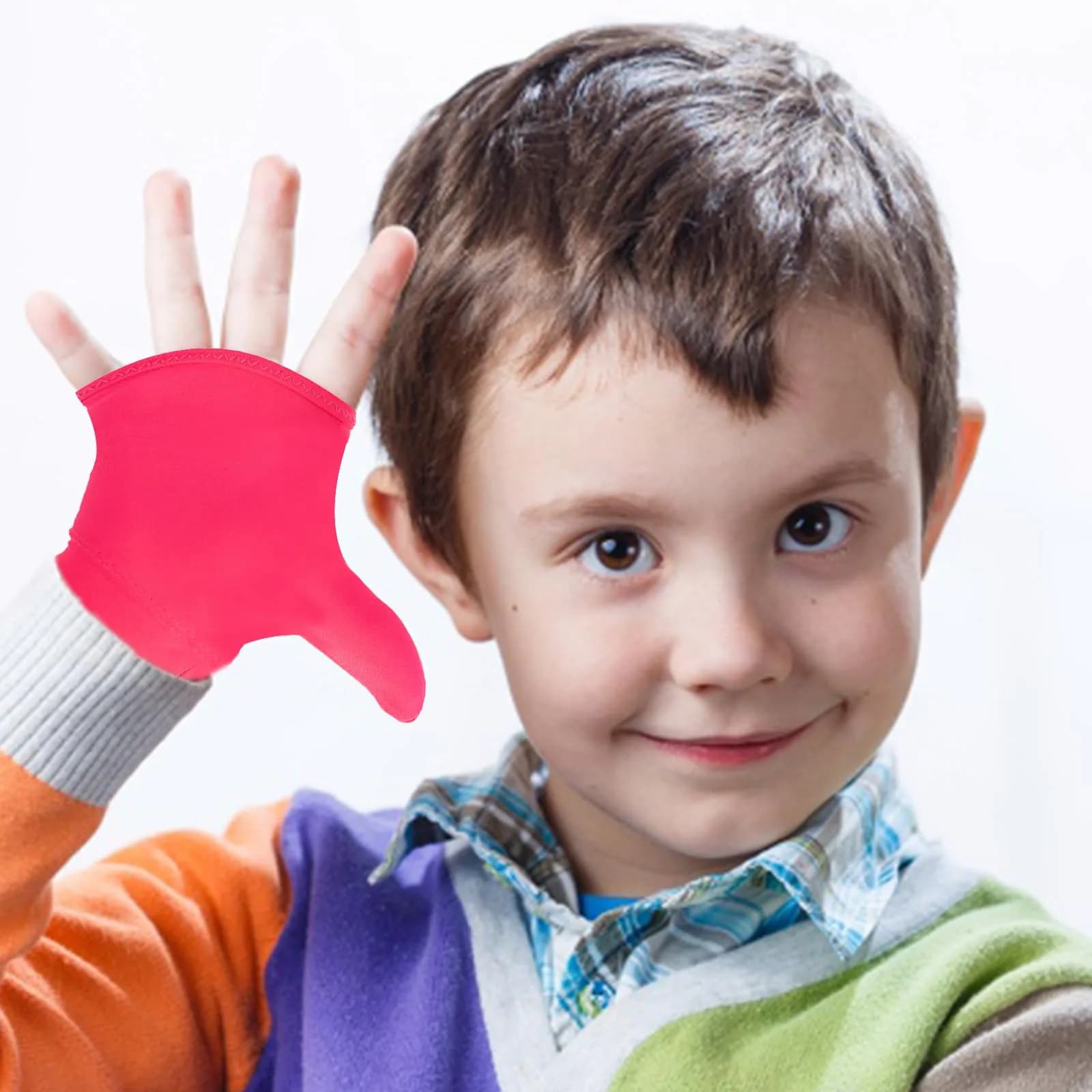 Yxmeiguo Thumb Guard Kids Anti-Sucking Glove 2 Pairs Pink | Stops Finger Biting - view 4
