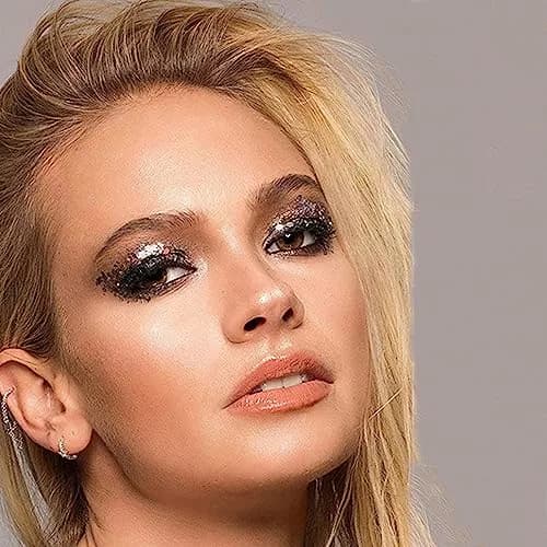 MEICOLY Black Face Glitter Gel 25.5g (0.9 Oz) | Holographic Mermaid Sequins for Festivals & Cosplay thumbnail 8