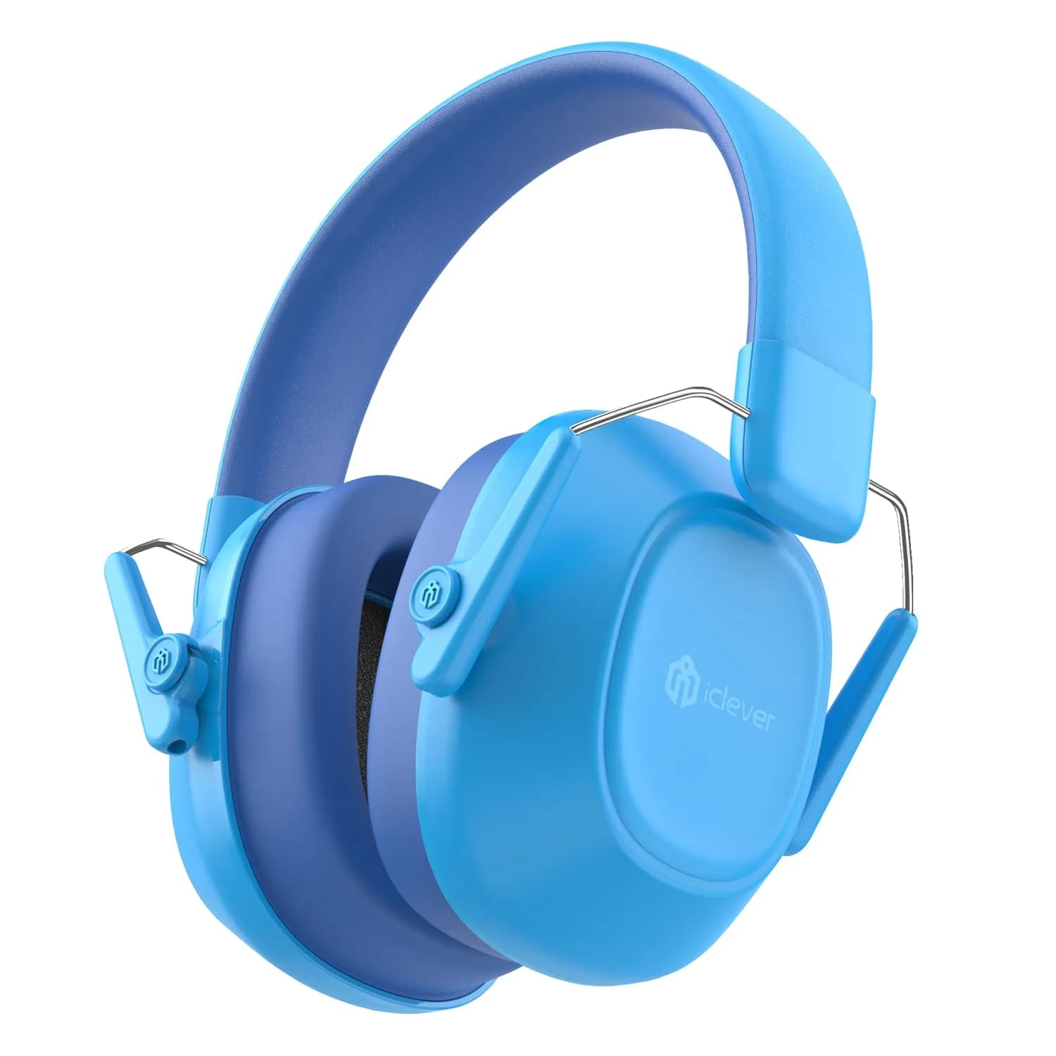 iClever EM01 Noise Cancelling Headphones for Kids Adults, SNR 29dB Ear Muffs | Royal Blue, Adjustable Headband - main product image