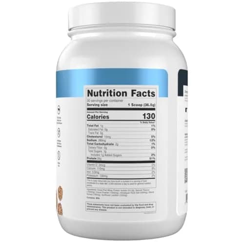 Transparent Labs Grass-Fed Whey Protein Isolate Oatmeal Chocolate Chip Cookie 1.04 kg (36.5 oz) | 28g Protein Per Serving thumbnail 8