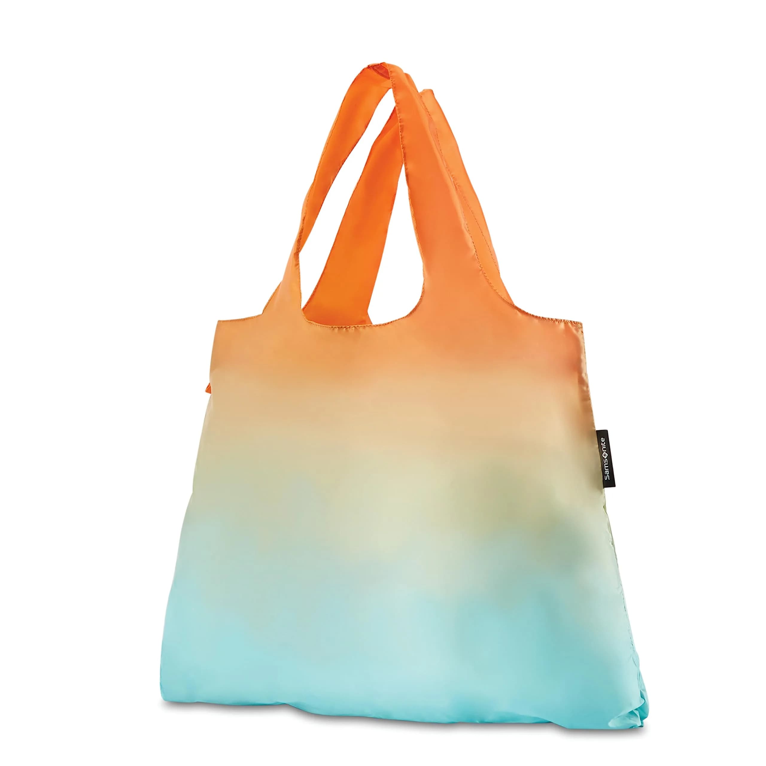 Samsonite Foldable Shopper’s Tote, Blue/Orange Ombre, 22.7 kg (50 lb) Capacity | Lightweight & Compact Travel Bag - main product image
