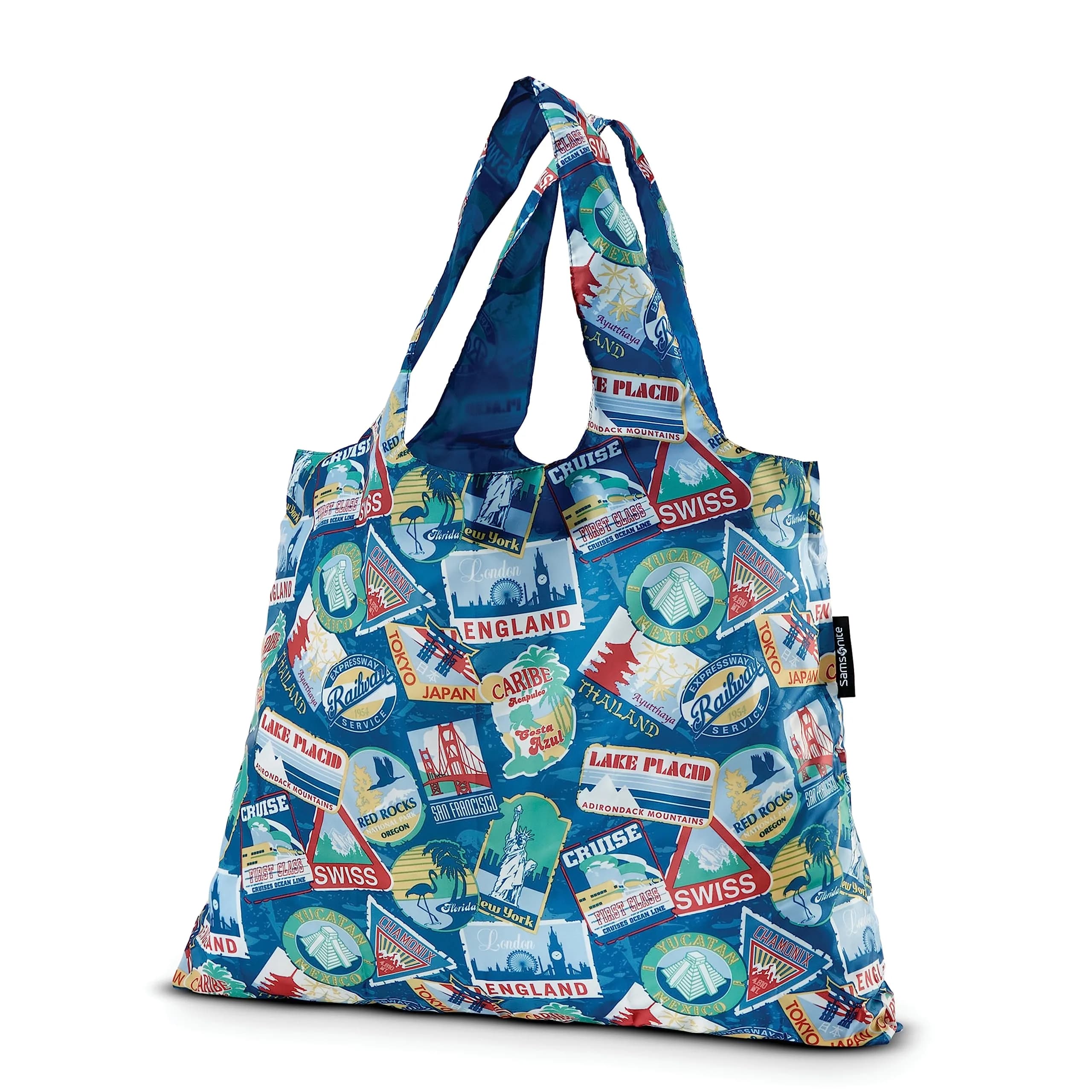 Samsonite Foldable Shopper’s Tote, Leaf Print, One Size | Reusable Shopping Tote Bag for India